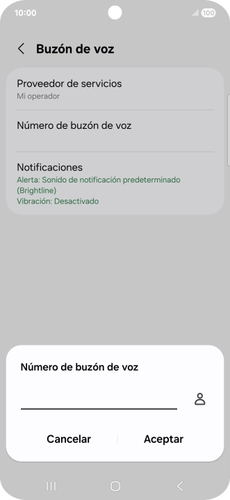 Introduce 22177 y pulsa Aceptar.