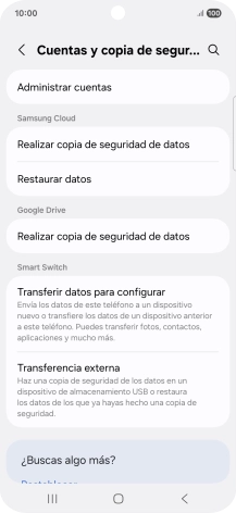 Pulsa Administrar cuentas.