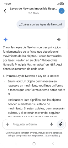 La transcripción de la conversación con Gemini Live aparece ahora en la pantalla.