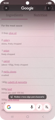 Pulsa el icono de traducción.