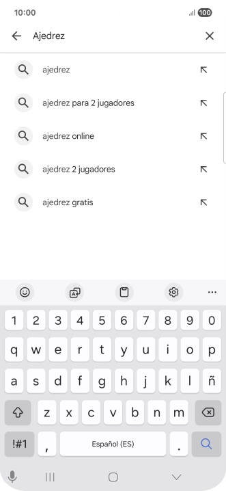 Introduce el nombre del tema o de la app y pulsa el icono de búsqueda.