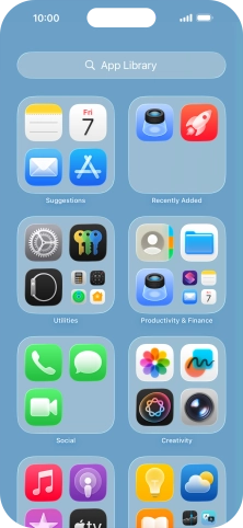 Press the required app.