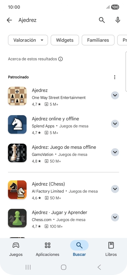 Pulsa la app deseada.
