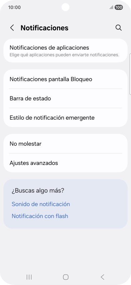 Pulsa Notificaciones de aplicaciones.