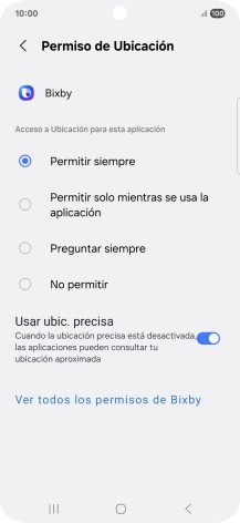 Pulsa el ajuste deseado.
