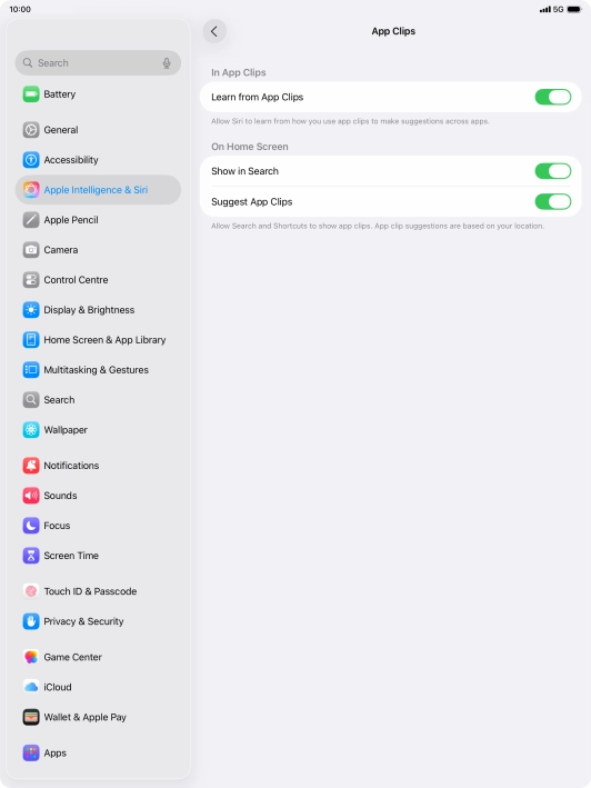 Press the indicators next to the required settings to turn them on or off. Press the indicators next to the required settings to turn them on or off.