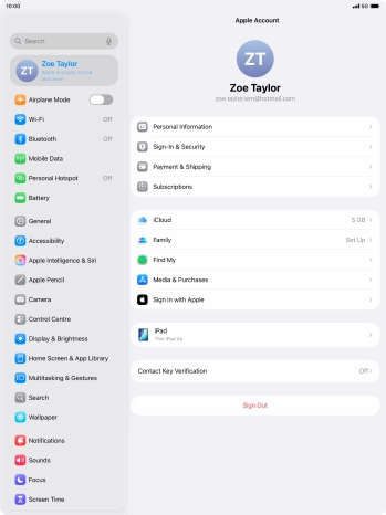 Press iCloud. Press iCloud.