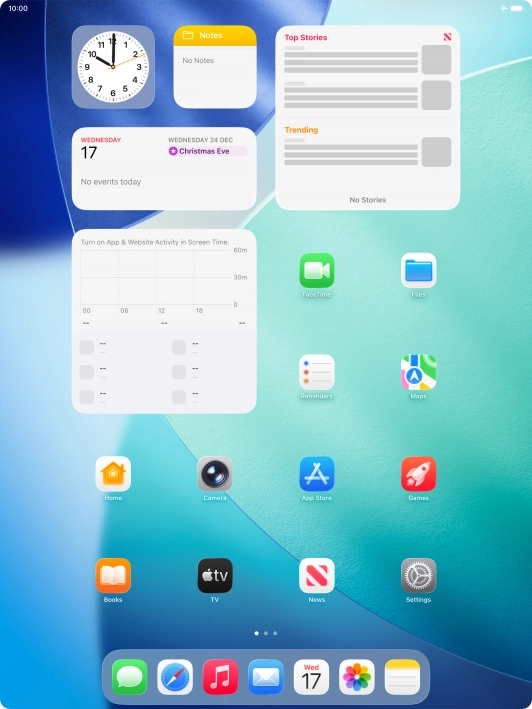 The flight mode icon shows that flight mode is turned on.