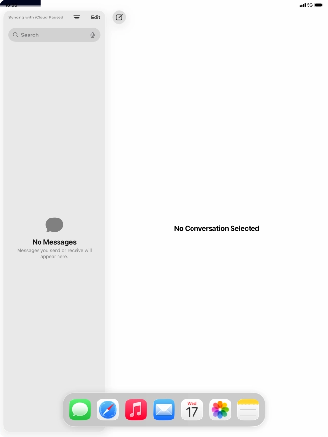 Slide your finger downwards on Dock to minimise it.