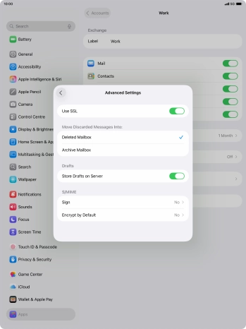 Press the indicator next to 