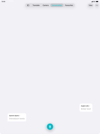 Press the microphone icon and say the required word or sentence. Press the microphone icon and say the required word or sentence.