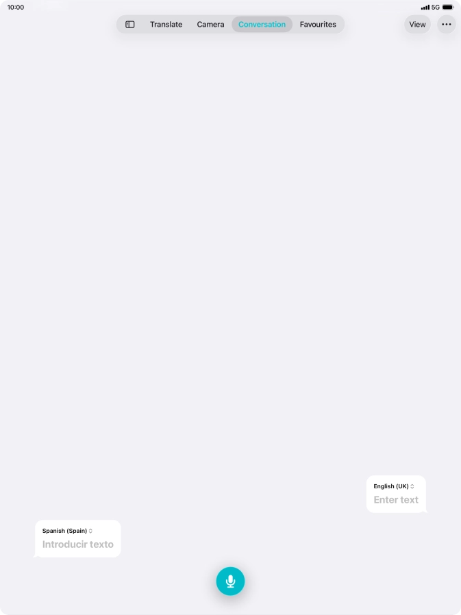 Press the microphone icon and say the required word or sentence. Press the microphone icon and say the required word or sentence.