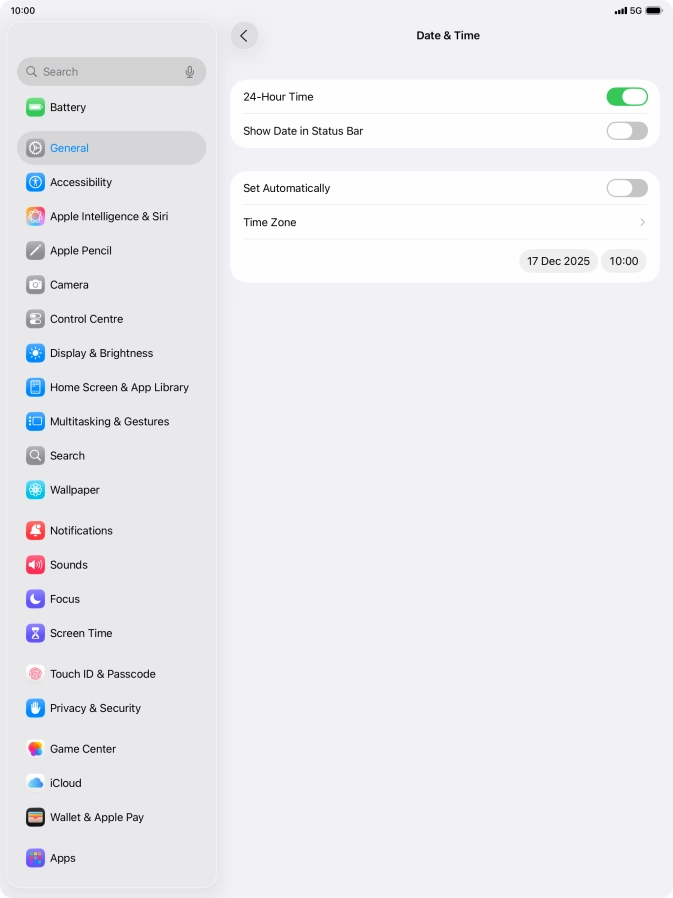 Press the indicator next to 