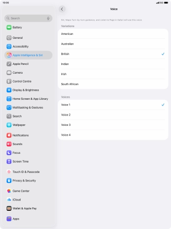 Press the required accent. Press the required accent.