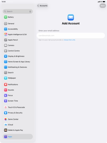 Press the field below 