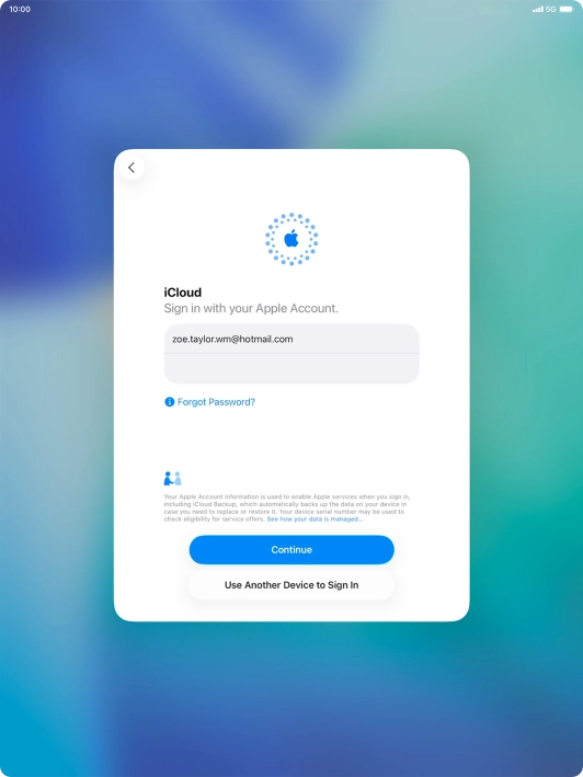 Press Continue. Press Continue.