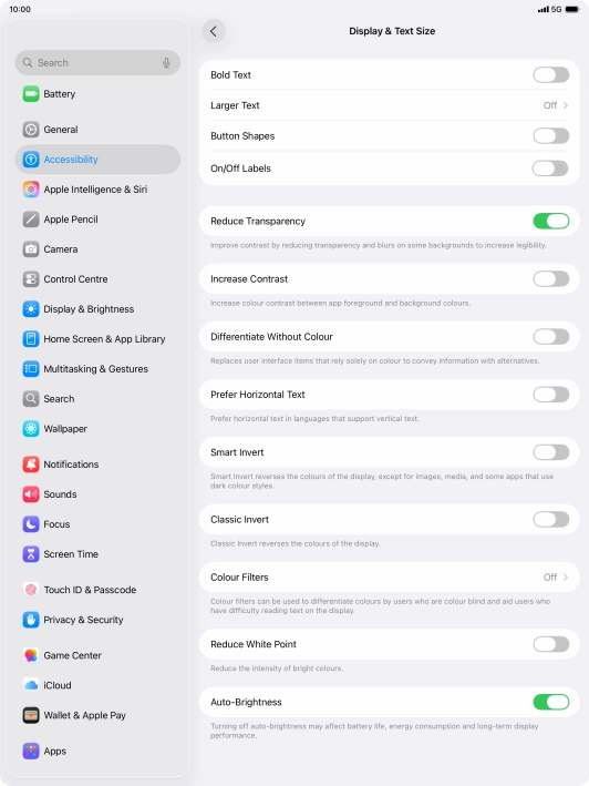 Press the indicator next to 