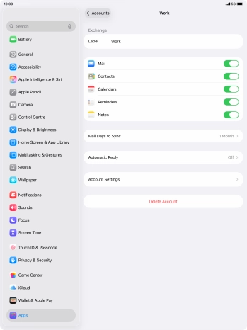 Press Delete Account.
