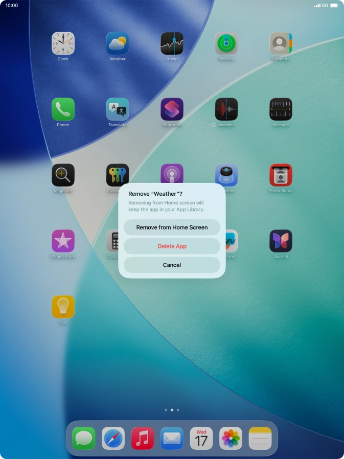 Press Delete App. Press Delete App.