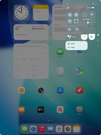 Press and hold the required function to see more actions.
