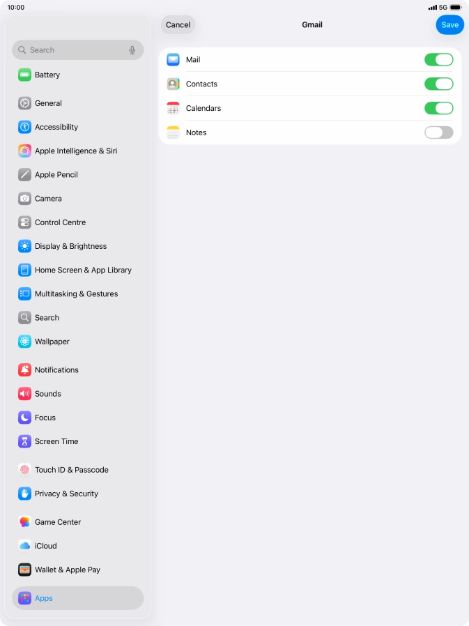 If this screen is displayed, you email account has been recognised and set up automatically. Follow the instructions on the screen to key in more information and finish setting up your tablet.