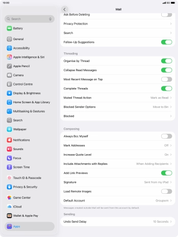 Press Default Account.