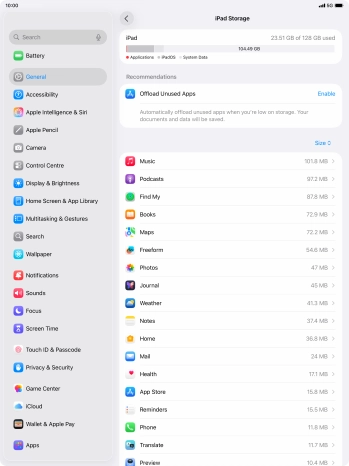 Press the required app. Press the required app.