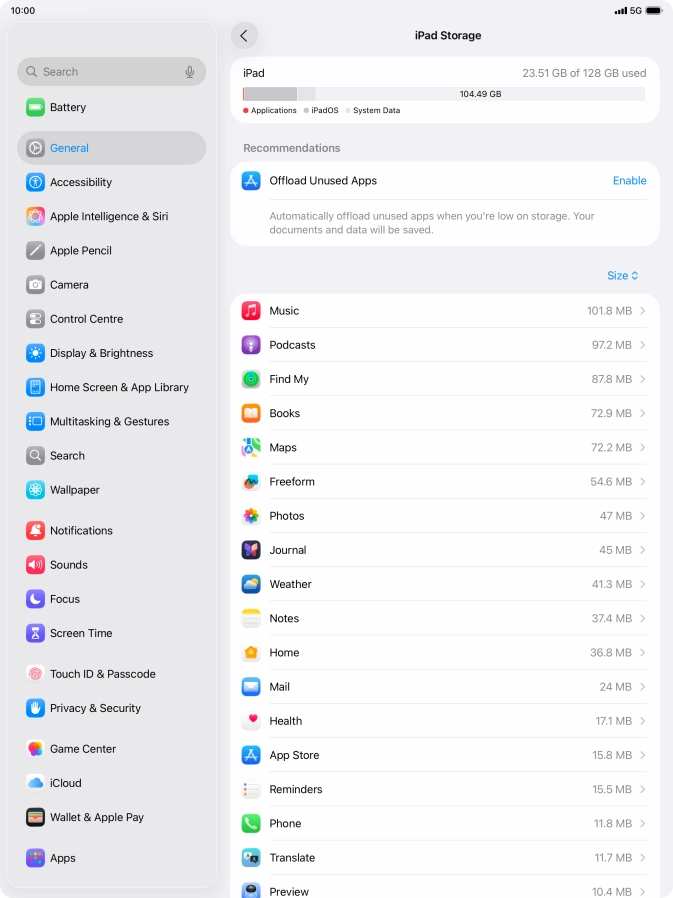 Press the required app. Press the required app.