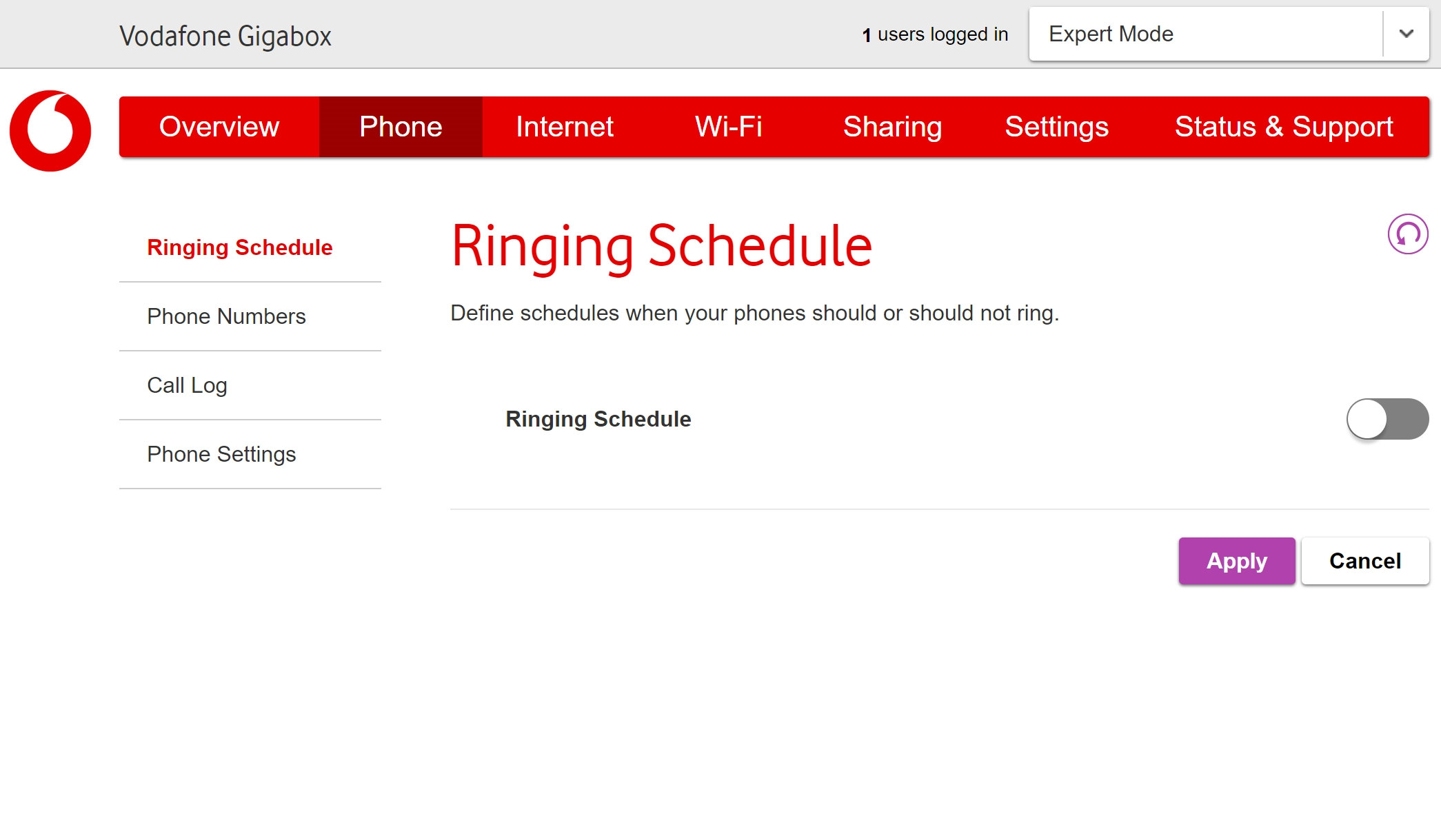 In Phone you can see call information and select settings for your connected phone.