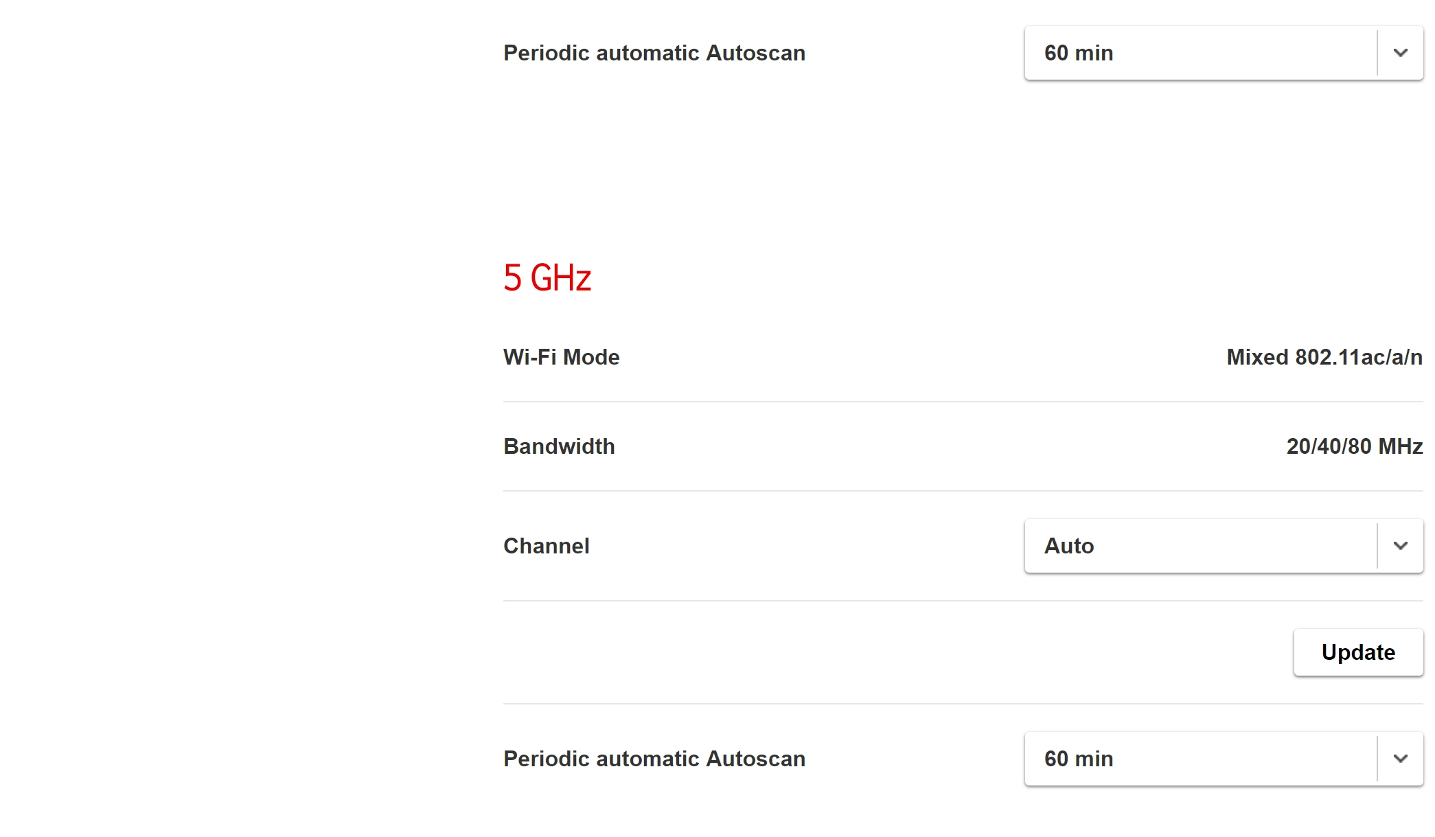 Click the drop down list next to 