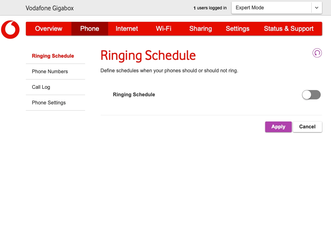 In Phone you can see call information and select settings for your connected phone.