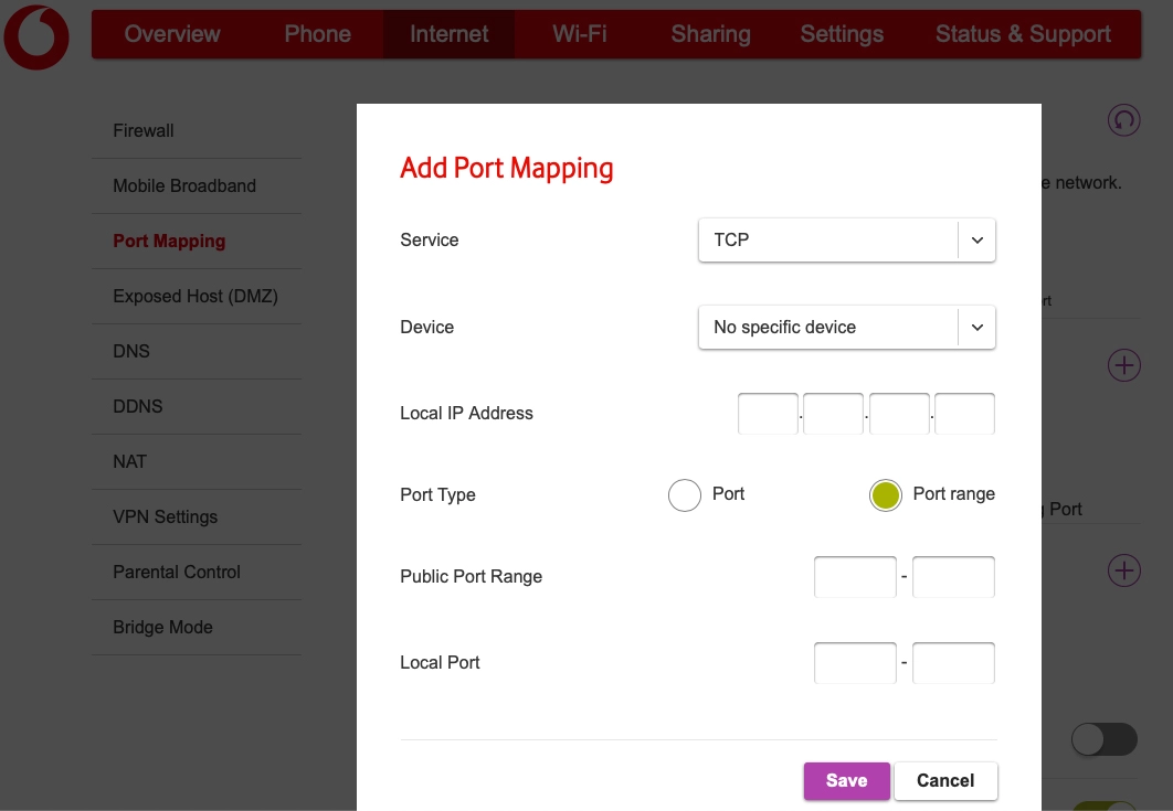 Click the fields next to 