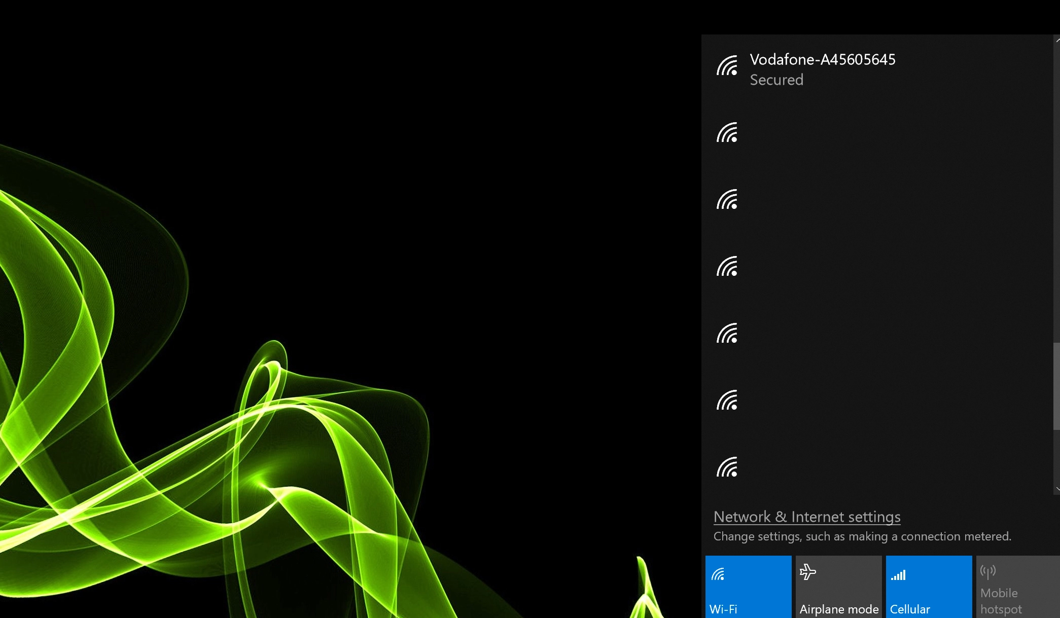 Click the name of your Wi-Fi hotspot.