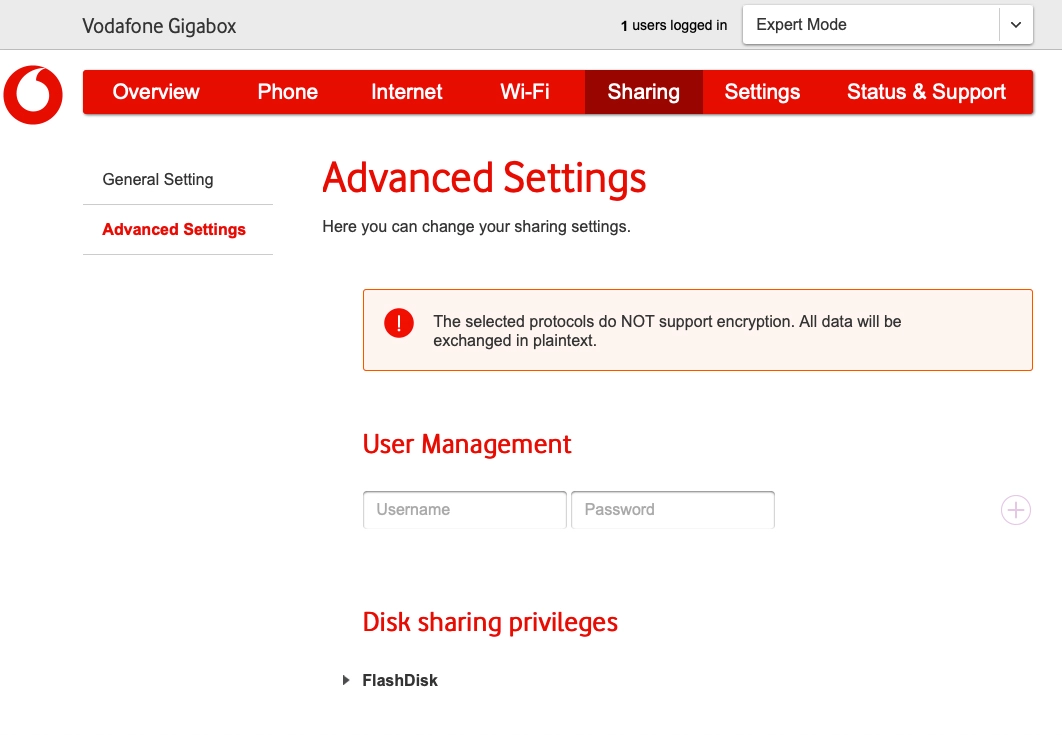 Click Username and key in the required username.