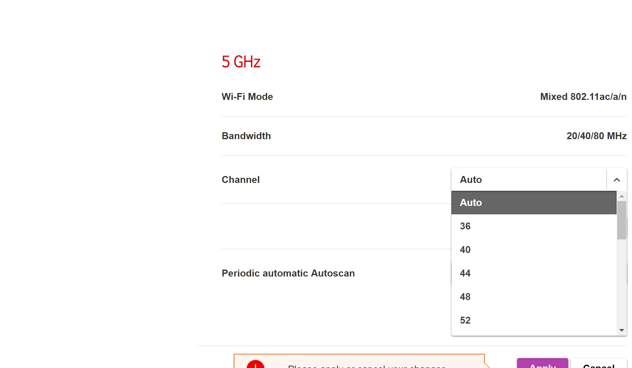 Click the required channel.