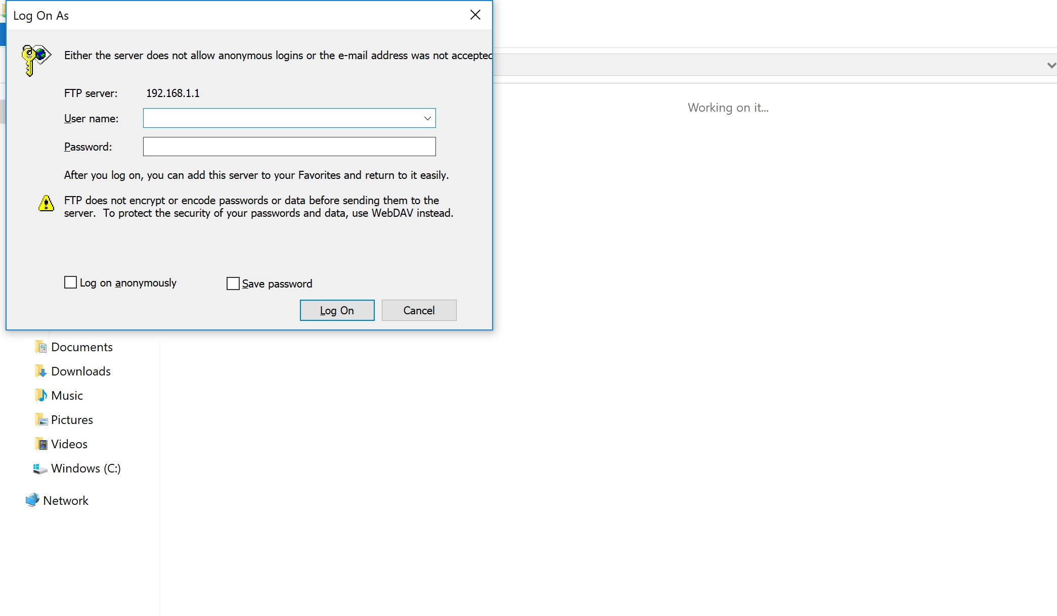 Click the field next to 