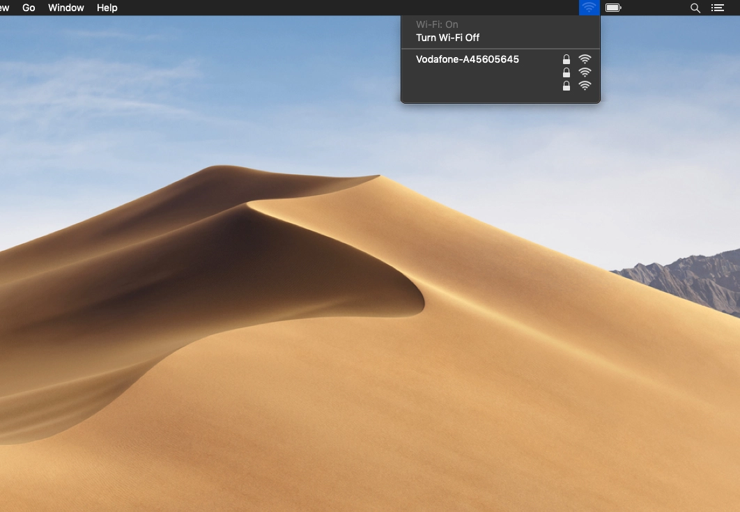 Click the name of your Wi-Fi hotspot.