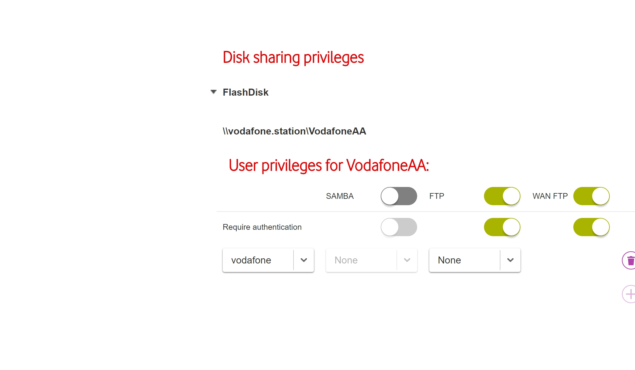 Click the user drop down list.
