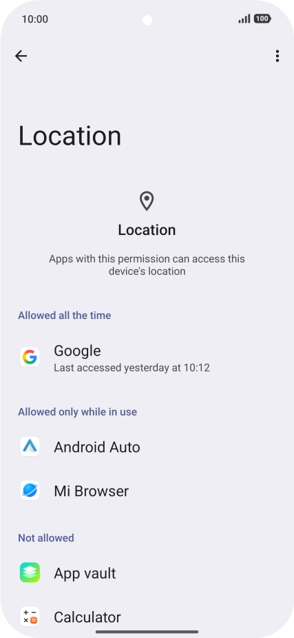 Press the required app.