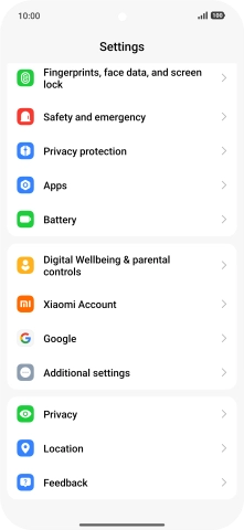 Press Additional settings.