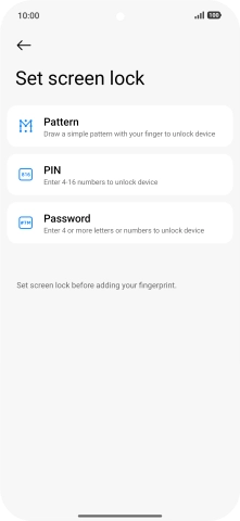 Press the required phone lock code and follow the instructions on the screen to create an additional phone lock code.