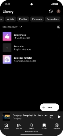 Press the required category and go to the required audio file.