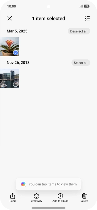 Press the select all icon.
