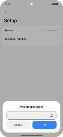 Key in (prefix) 5 (your phone number) and press OK.