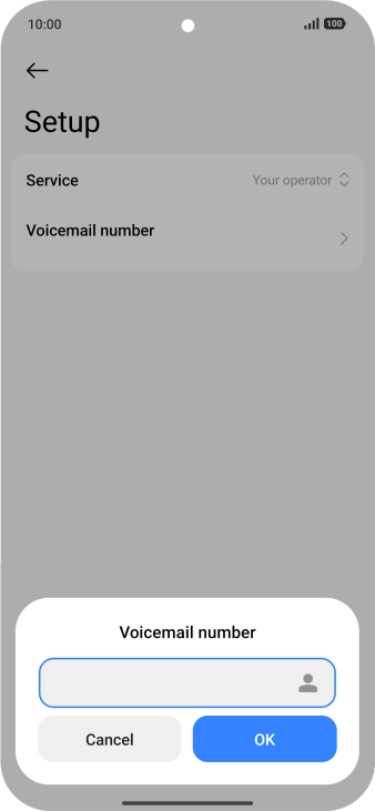 Key in (prefix) 5 (your phone number) and press OK.
