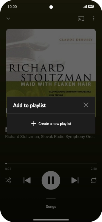 Press Create a new playlist.