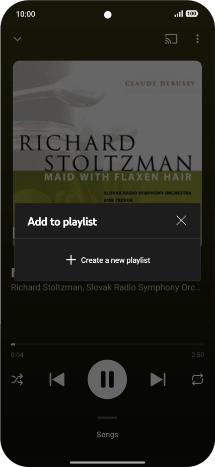 Press Create a new playlist.