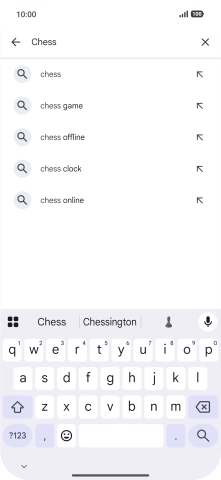 Key in the name or subject of the required app and press the search icon.