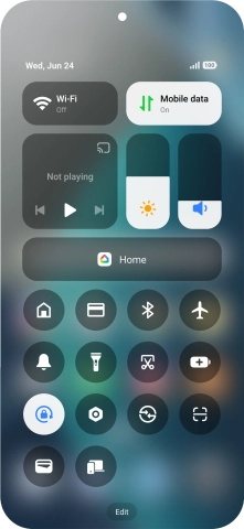 Press the sound mode icon to turn silent mode on or off.