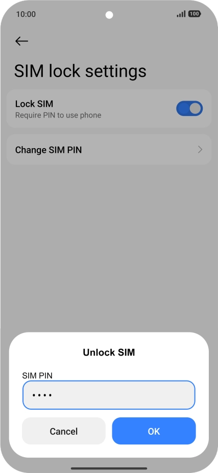 Key in your PIN and press OK. Key in your PIN and press OK.